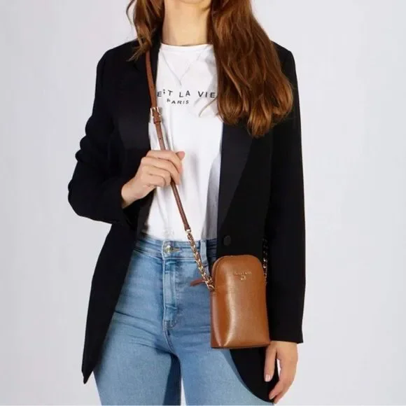 Michael Kors Brown Leather Crossbody Bag - Picture 2 of 5